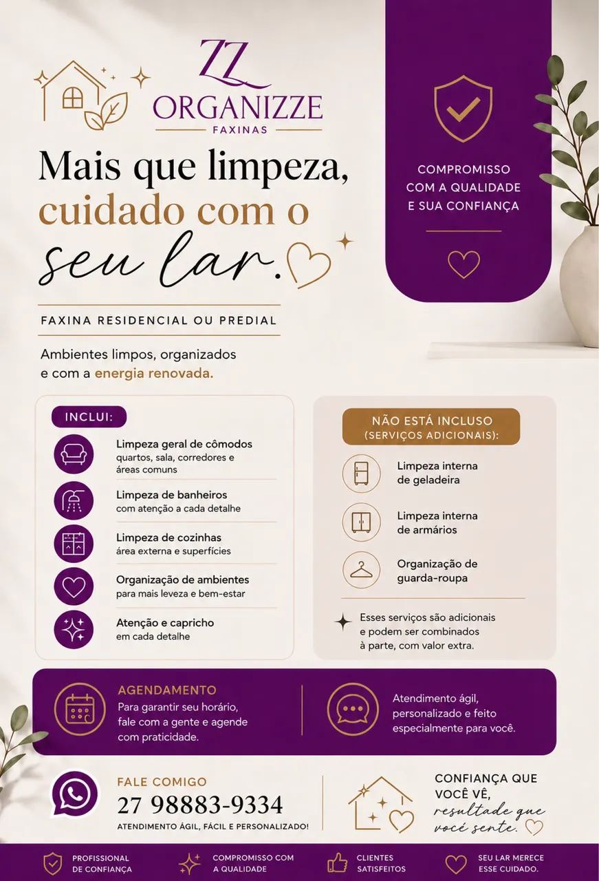 Serviços de Faxina & Diarista