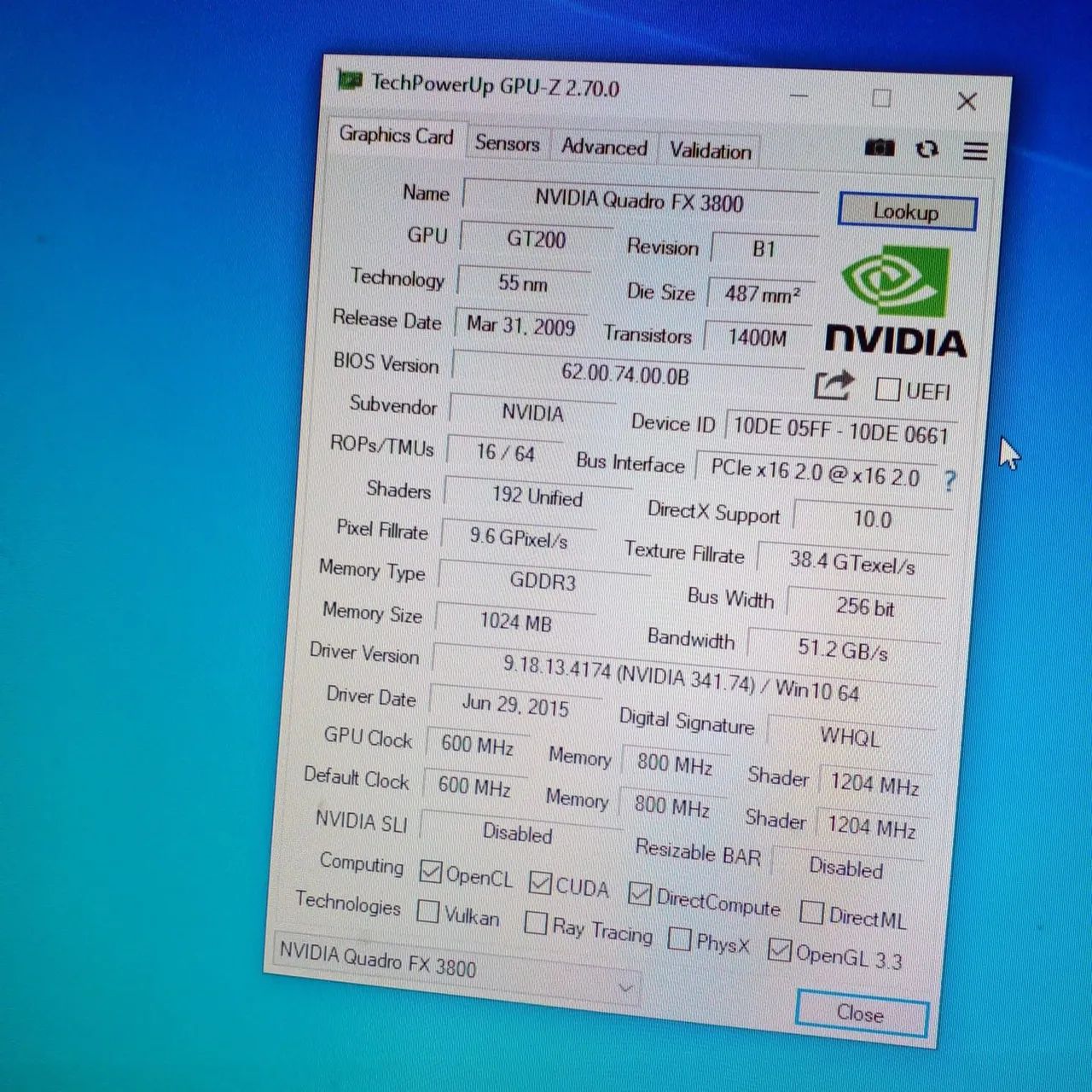 NVIDEA QUADRO FX 3800 - 1GB - Foto 3