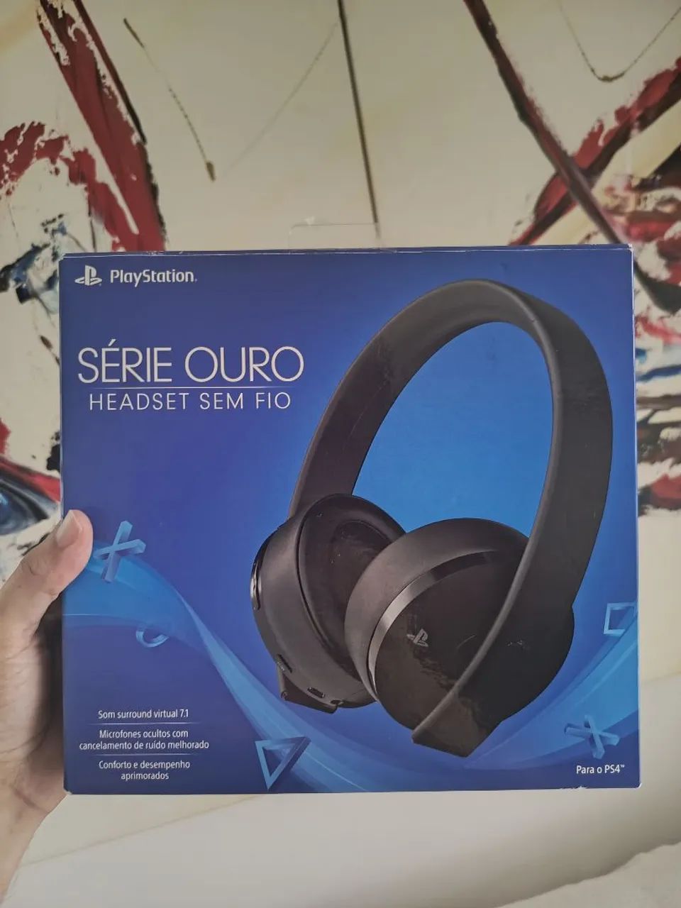 Headset PS4 e PS5 série ouro sem fio 