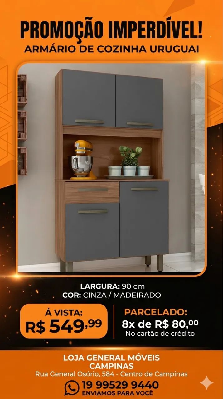 Armário de cozinha novo com entrega e montagem  - Foto 3