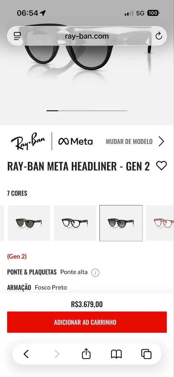Rayban Meta Geração 2 - Modelo Headliner - Foto 2