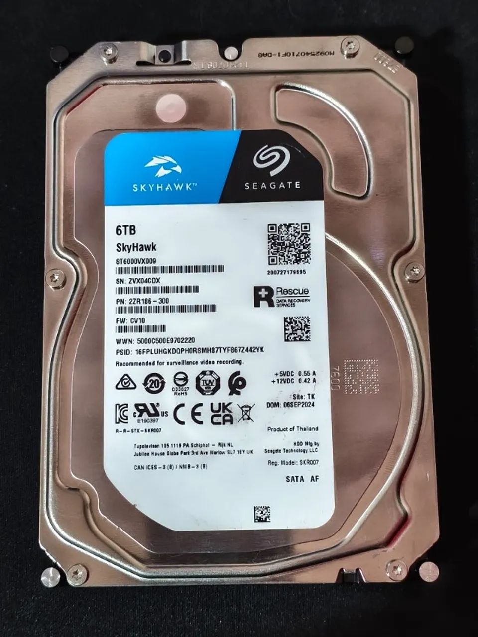 Seagate SkyHawk 6TB 内蔵型HDD HD Interno Seagate 6TB Skyhawk 5400RPM 35 KaBuM