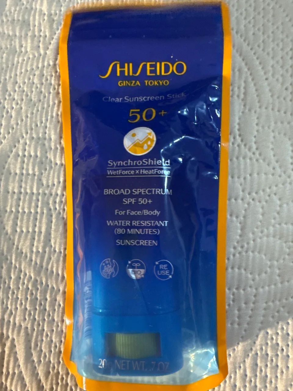 Protetor solar Shiseido fator 50 bastão 