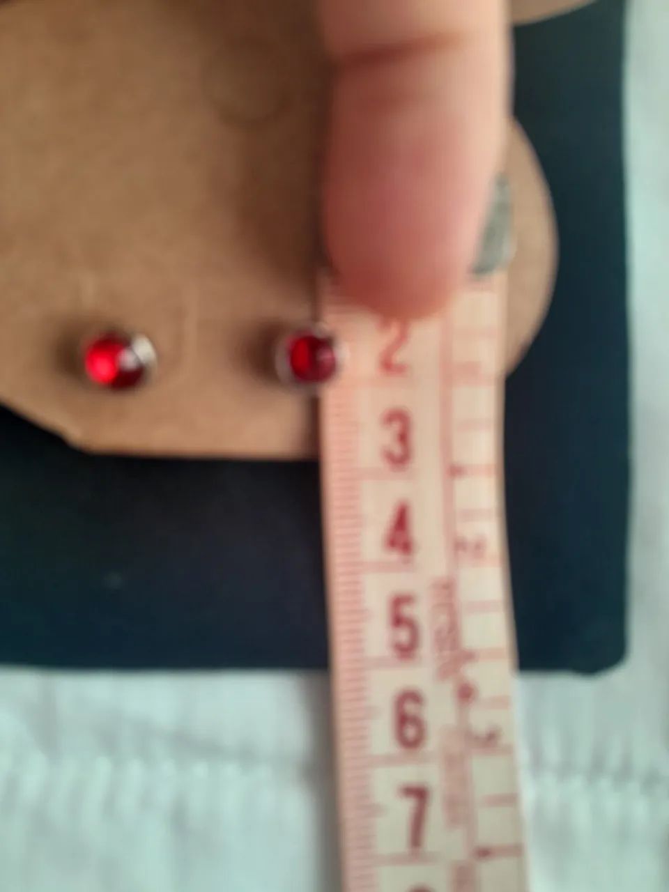 Brinco Strass Vermelho - Foto 2