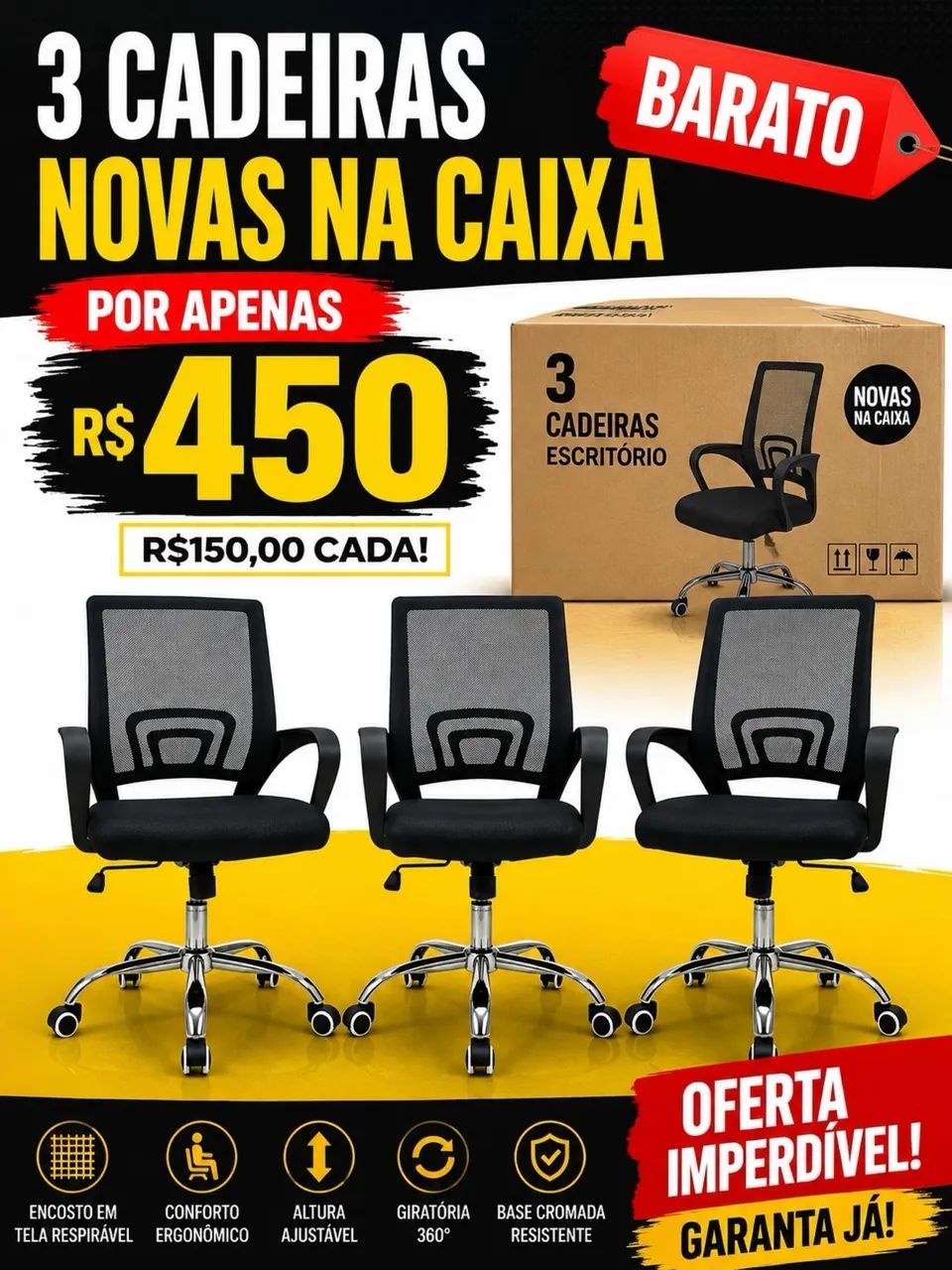 Cadeira giratória nova