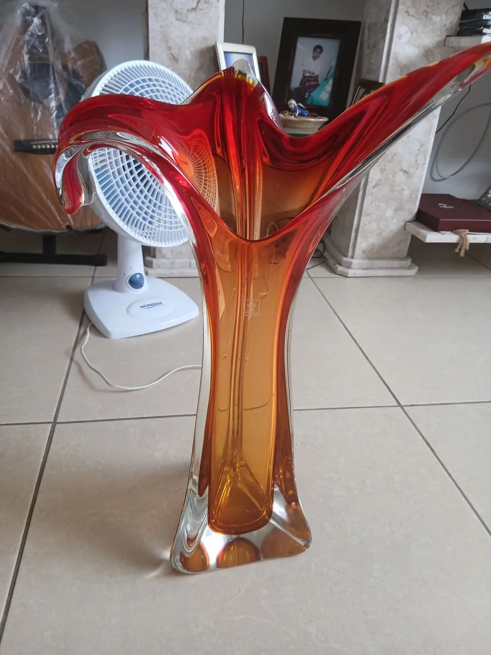 Vaso murano vermelho 