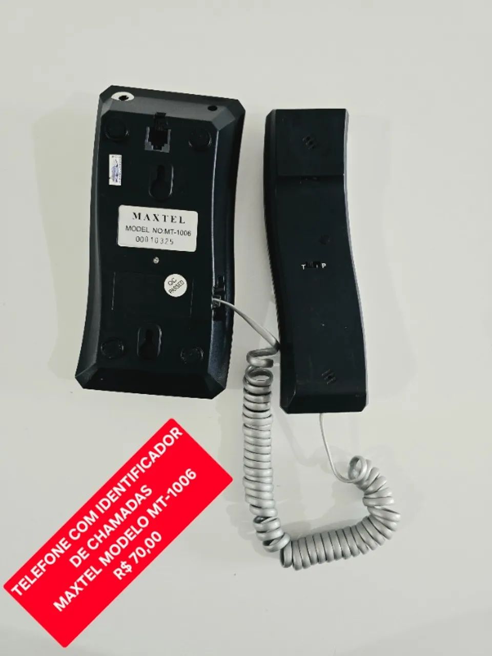 Telefone Fixo Com Identificador De Chamadas Maxtel Mt-1006 - Funcionando e em Ótimo Estado - Foto 4