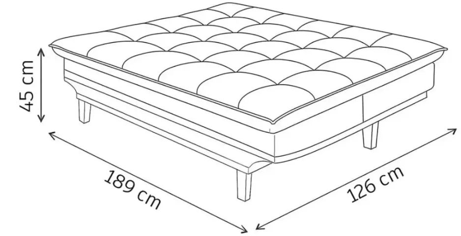 Sofá Cama Casal Reclinável Bege + Almofadas - Moderno e Muito Confortável - Foto 4