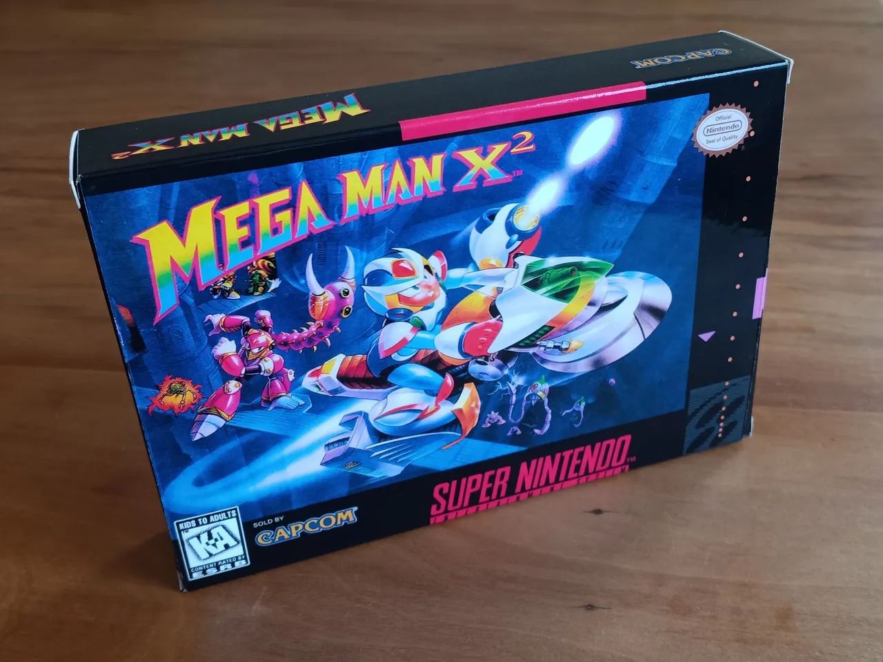 Caixa e Berço para Mega Man X2 de Super Nintendo
