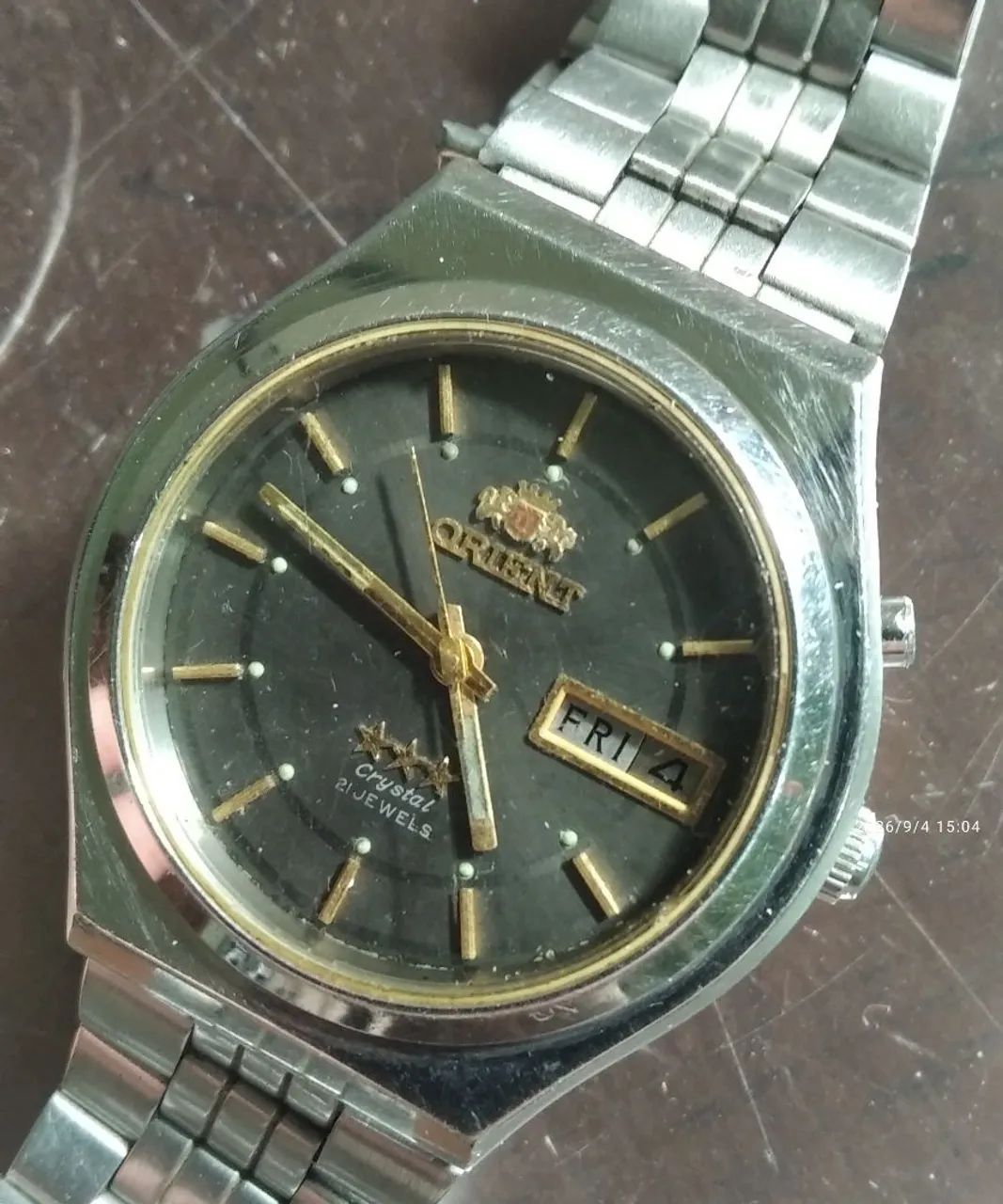 orient automatico bege cristal