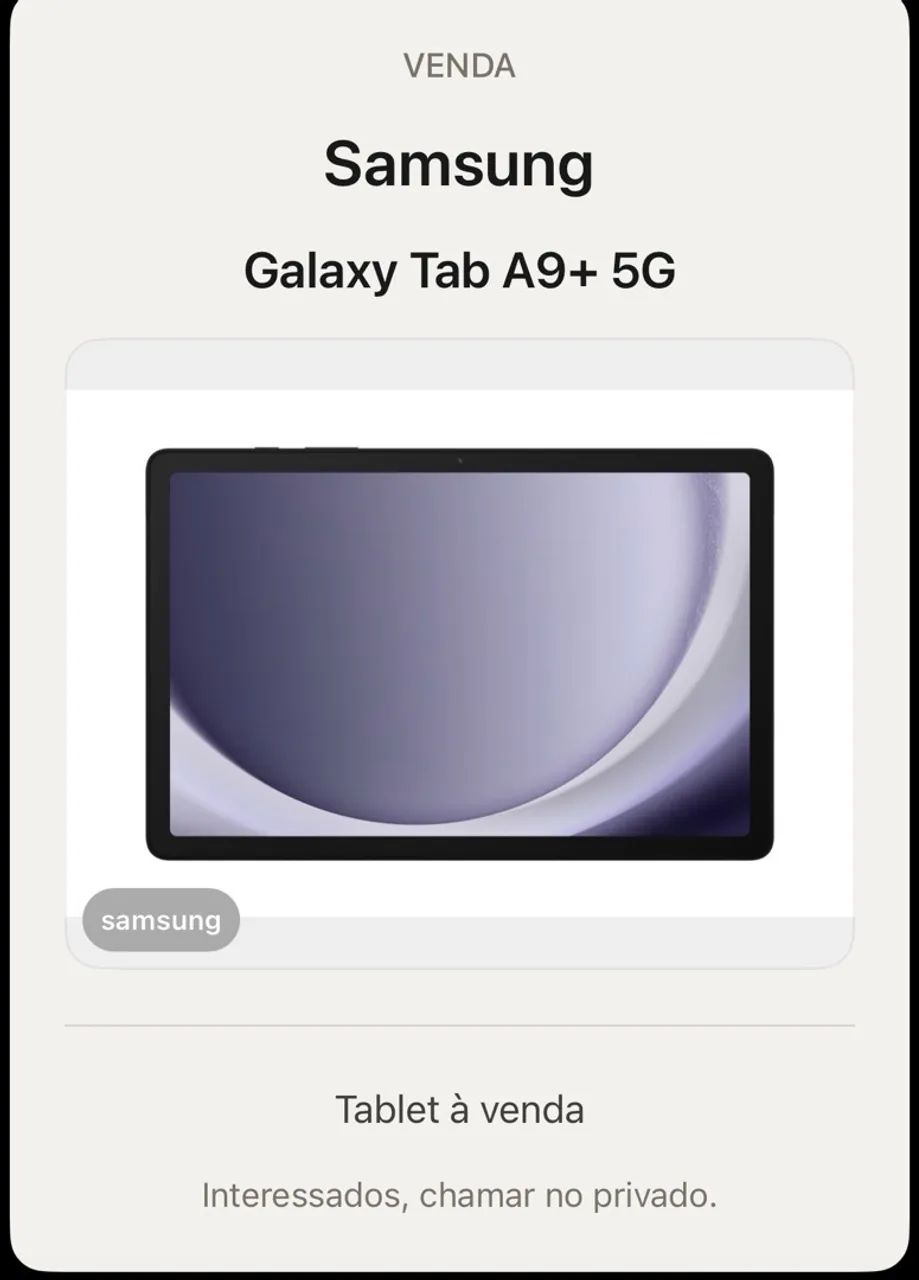 Tablet galaxy a9+ 5G 
