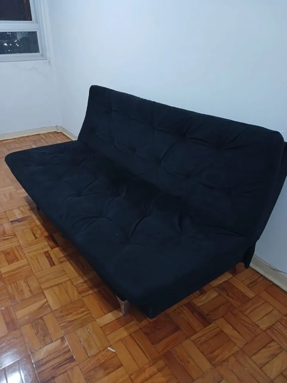 Sofá Cama Preto - 3 Lugares