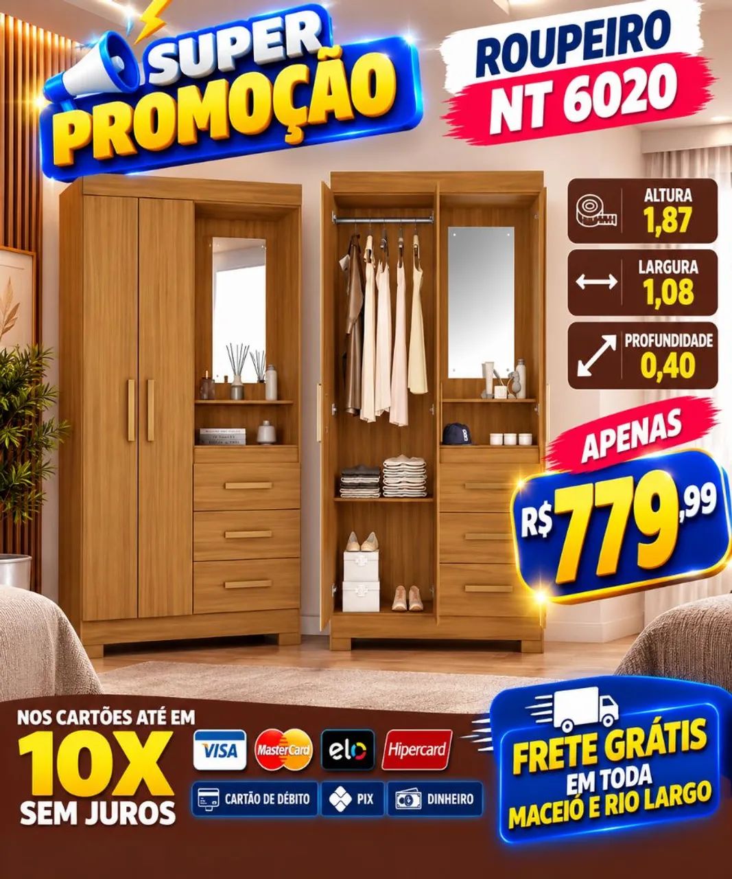 OFERTA ROUPEIRO NT 6020 - Foto 4