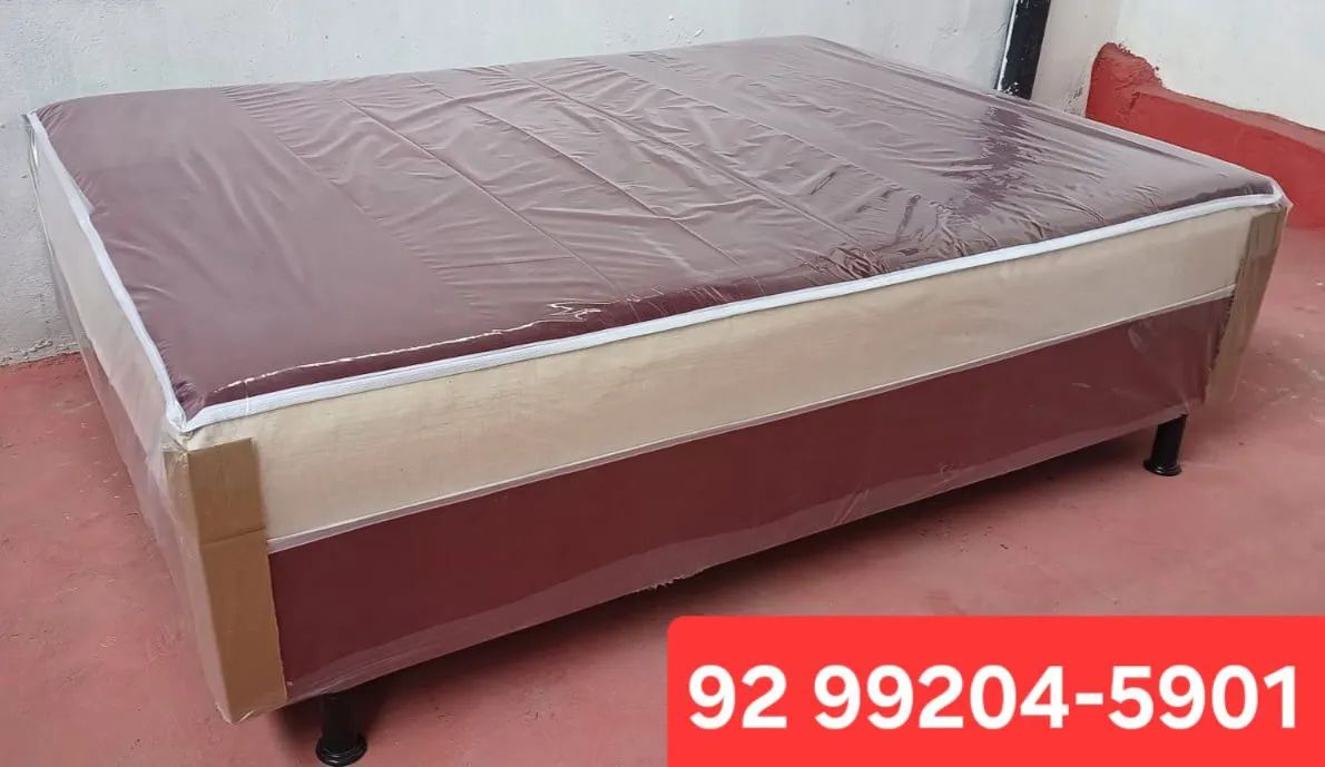 Cama Box de casal semi ortopédica várias cores 
