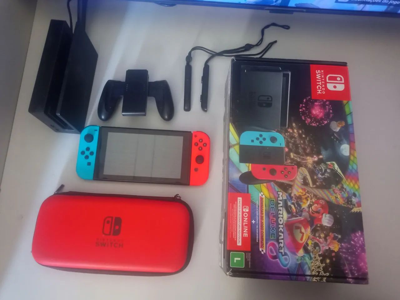 Nintendo Switch V2 32gb + 3 jogos  - Foto 4