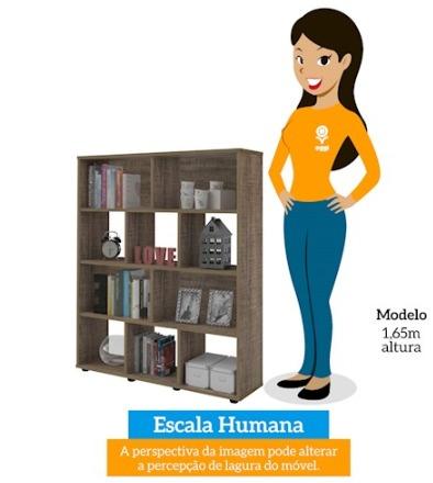 Estante de Livros Modelo Book (Artely) Cor Canela - Foto 5