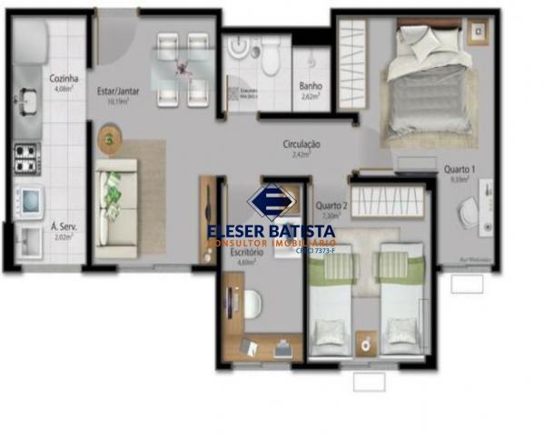 Apartamento à venda com 3 dormitórios em Condomínio vista limoeiro, Serra cod:AP00071 - Foto 18