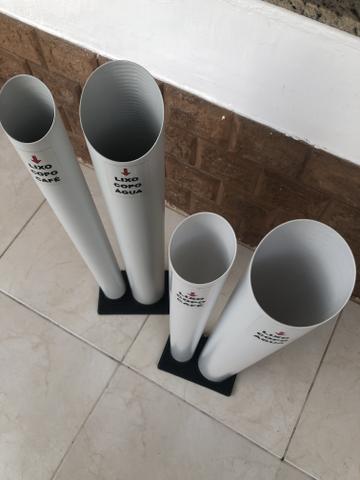 Kit de lixeira copo descartável de água e café - Foto 3