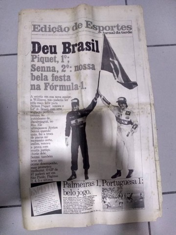 Piquet / Senna - Jornal Da Tarde - 1986