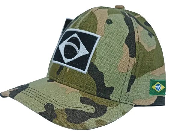 Boné Beisebol Camuflado c Bordado da  Bandeira  - Foto 2