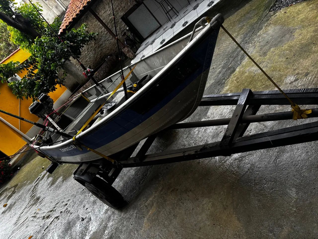 Barco de alumínio com motor 6,5 hp - Foto 2