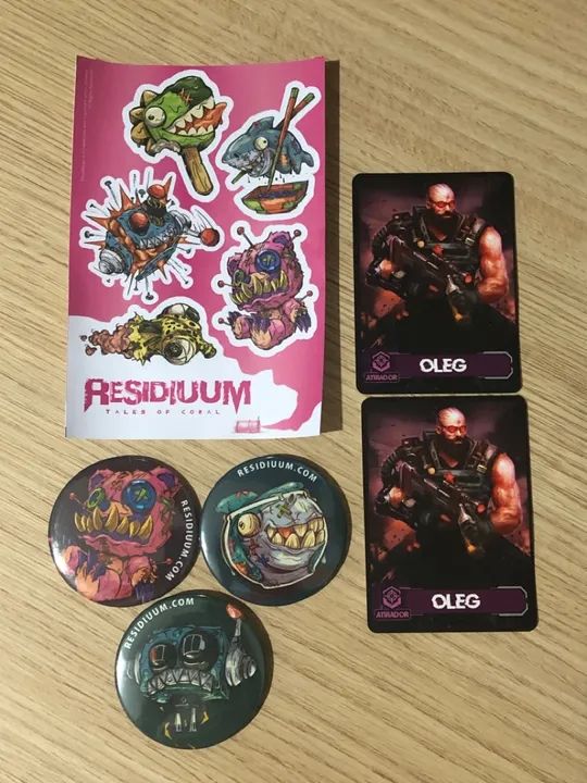 Kit Residiuum Ozob CCXP Iron Studios 2024 Bottoms Adesivos Cartas