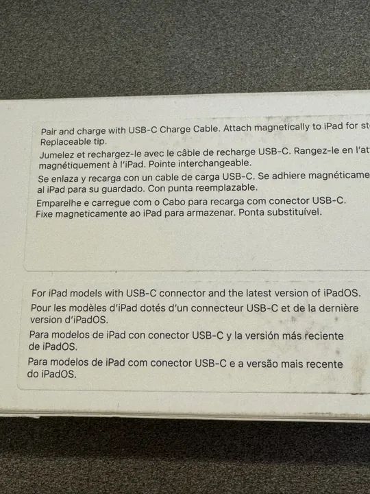 Apple Pencil USB para iPad 10 Air 5 Pro 12.9 novo lacrado um ano de garantia Apple  - Foto 3