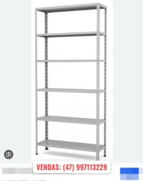 Prateleira de aço cinza 