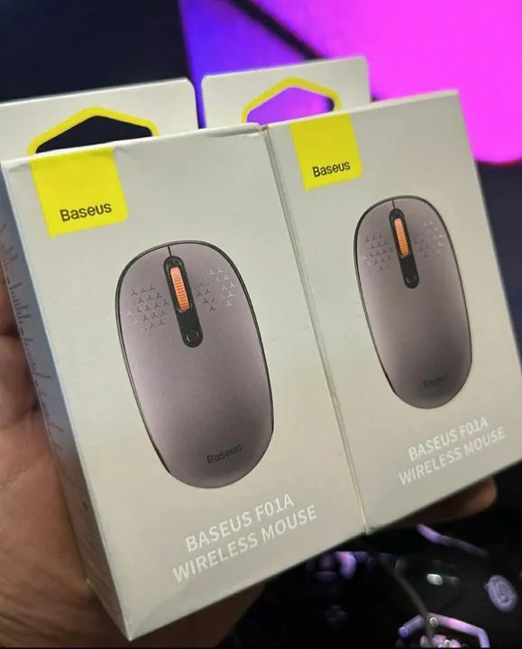 Mouse Sem Fio Baseus F01B, 3 Modos de Conexão 