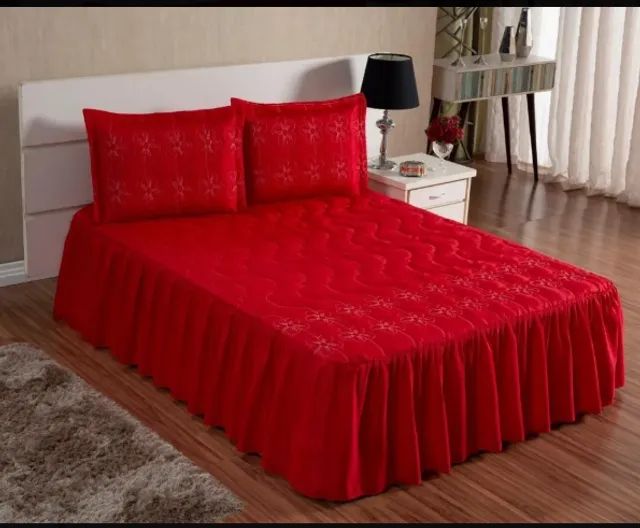 Colcha casal 3 peças (decorativa)