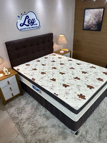Conjunto box casal em molas ensacadas. 