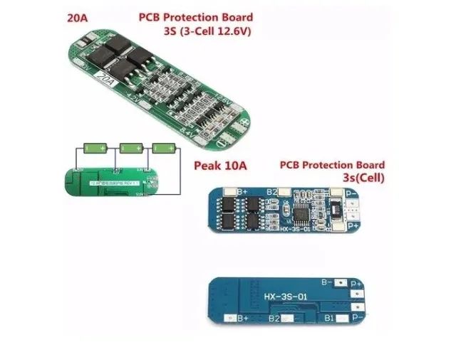 Bms Placa 3s 12.6v 20a Li-ion Bateria De Lítio 18650   Arduino Automação COD-AM147   