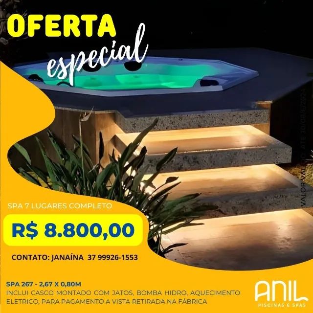 JA - Spa 7 lugares com bomba e aquecimento - Anil Piscinas