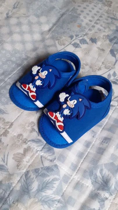 Sandálias Sonic para Bebê - Azul  - Foto 2