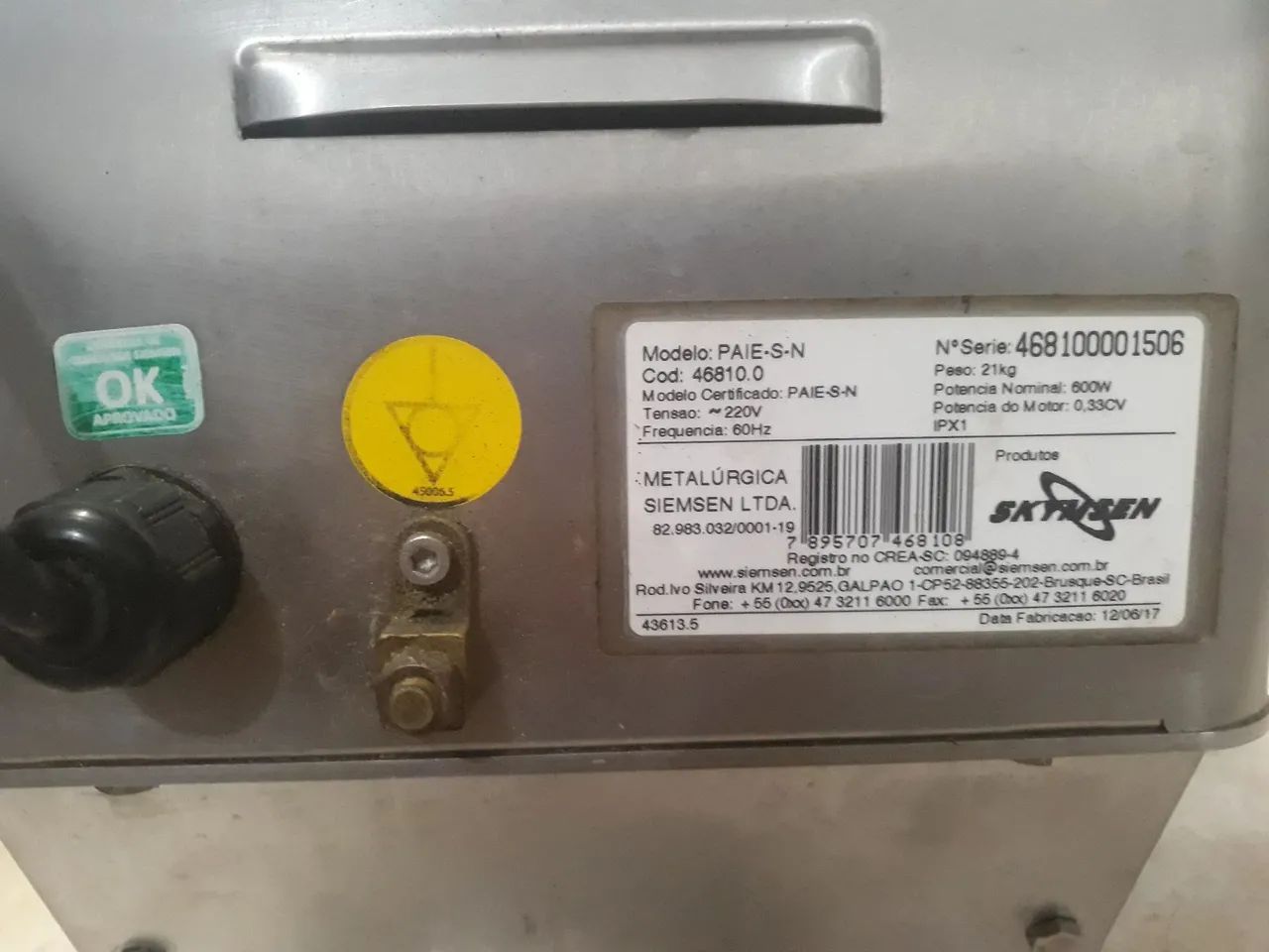 Multiprocessador industrial skymsen PAIE-S-N 220V - Foto 3