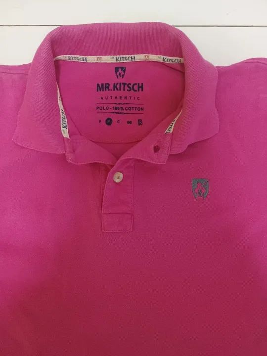 Camiseta Polo Mr. Kitsch Rosa - Foto 3