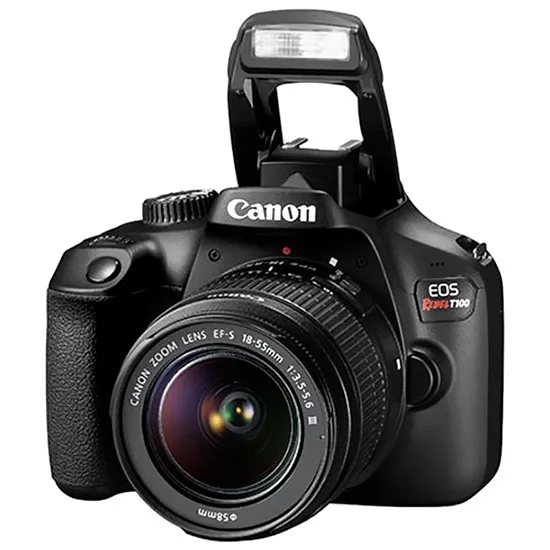 Câmera Digital Canon EOS Rebel T100 18MP 2.7" Lente EF-S 18-55MM III - Nova!
