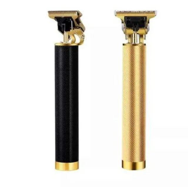 Máquininha profissional de cortar cabelo e barba recarregável via USB sem fio aparador