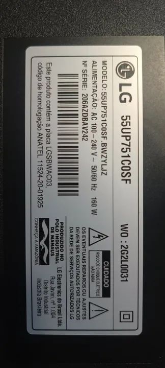 Placa da TV LG 55UP751C0SF 55" - Foto 5