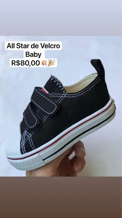 All Star de Velcro Bebê - R$80,00