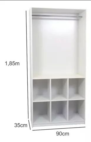 Armário Colmeia + Cabideiro Arara E Nicho closets e Loja - Foto 4
