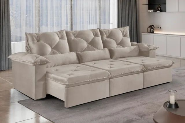 sala sofa retratil e reclinavel de 5 lugares - Foto 2