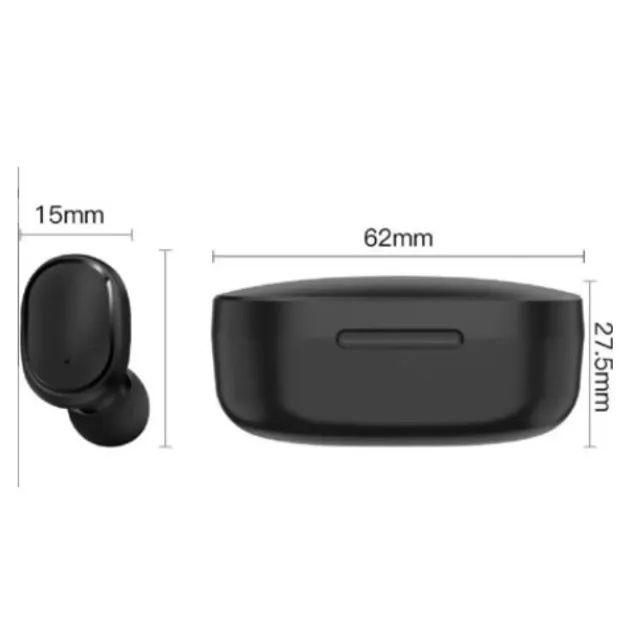 Fone De Ouvido Sem Fio E6s Bluetooth 5.0  Tws Preto - Foto 2