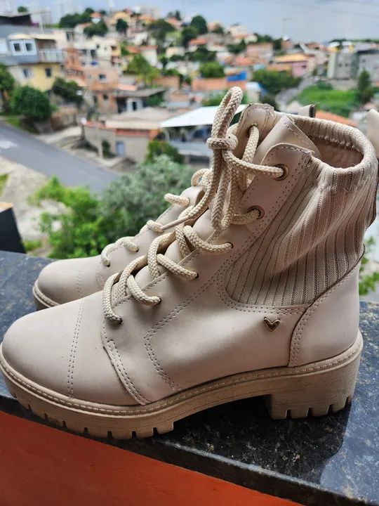 Coturno bege feminino - tam. 38 - Foto 5