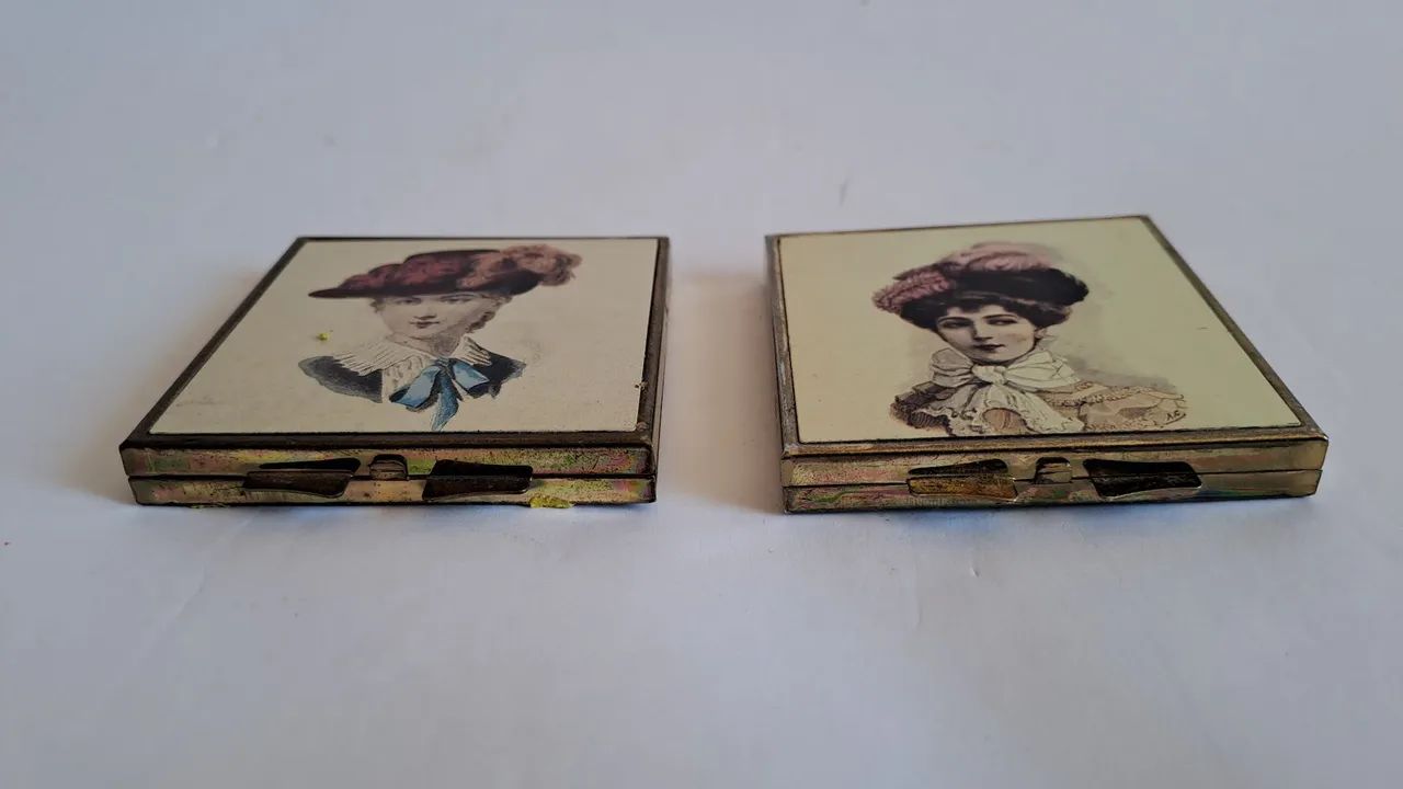 * MT Fabricadas entre 30's e 50's Duas Caixinhas Vintage para Pílulas, Estilo Vitoriano - Foto 5