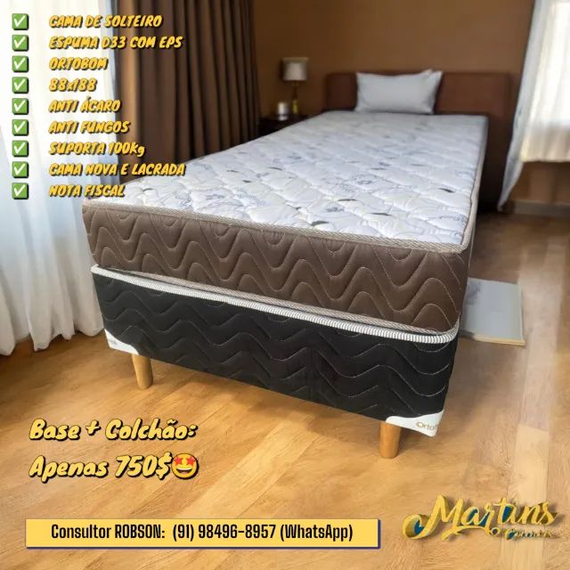 Cama Box de SOLTEIRO Espuma D33 Eps Ortobom