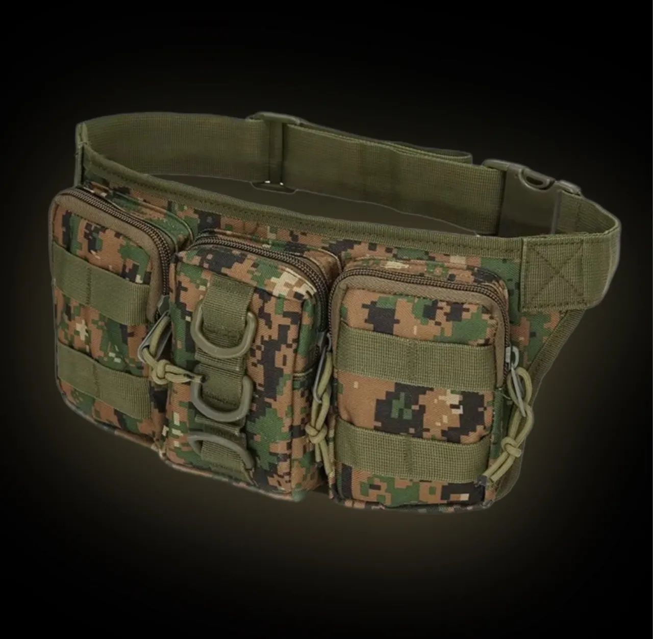 Bolsa/Pochete de Cintura Militar Camuflada