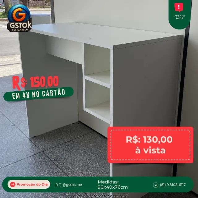 Escrivaninha com suporte lateral (nova) Preço de fabrica - Foto 3