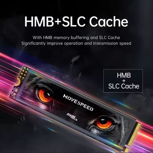 SSD NVME Movespeed Black Panther 1tb 7450mbps Pcie 4.0 c/ dissipador ideal p/ PS5 Lacrado! - Foto 5
