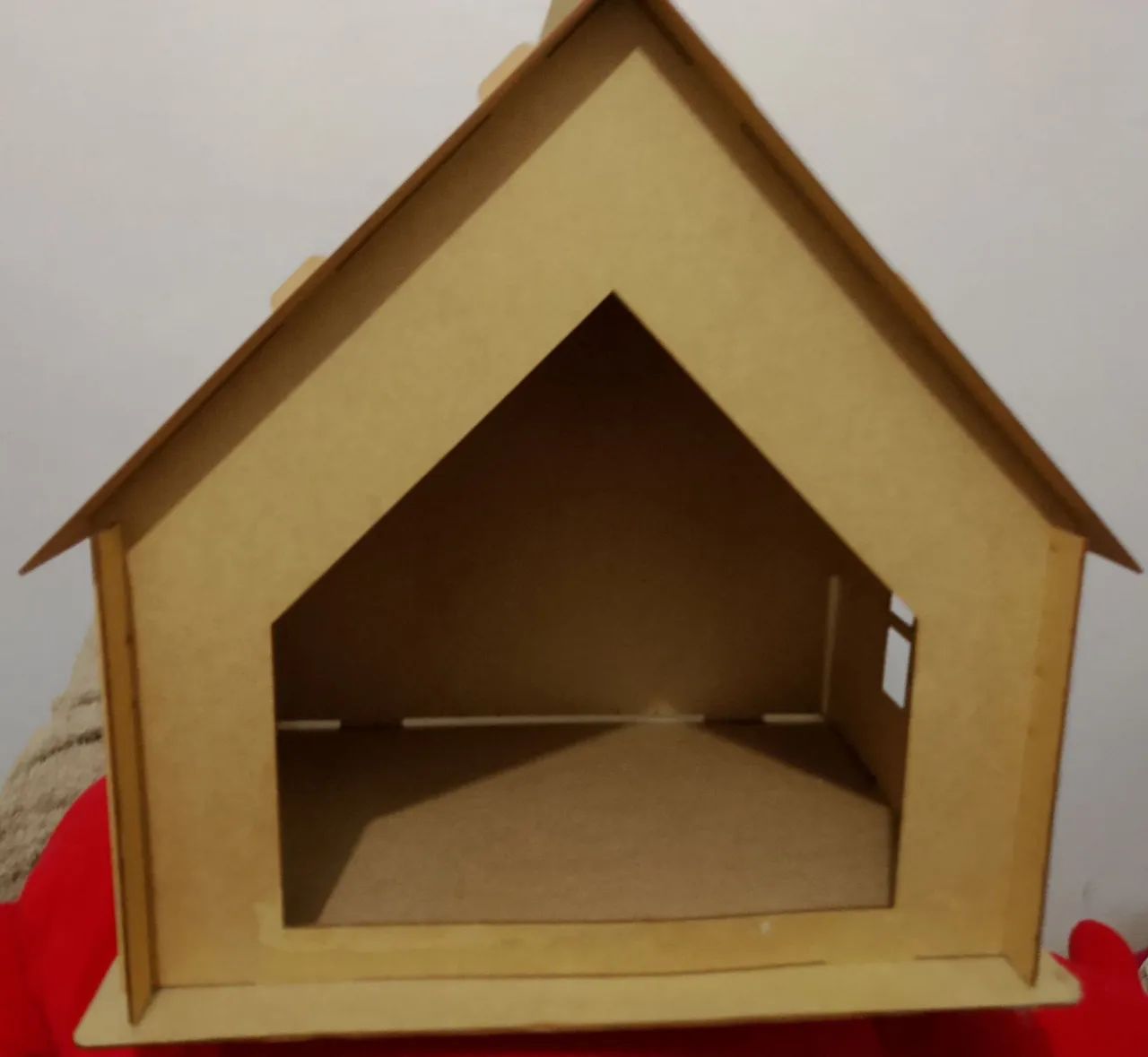 Casinha Casa Cama Em Mdf Cru P/ Pets Cachorros Gatos Montável Fácil